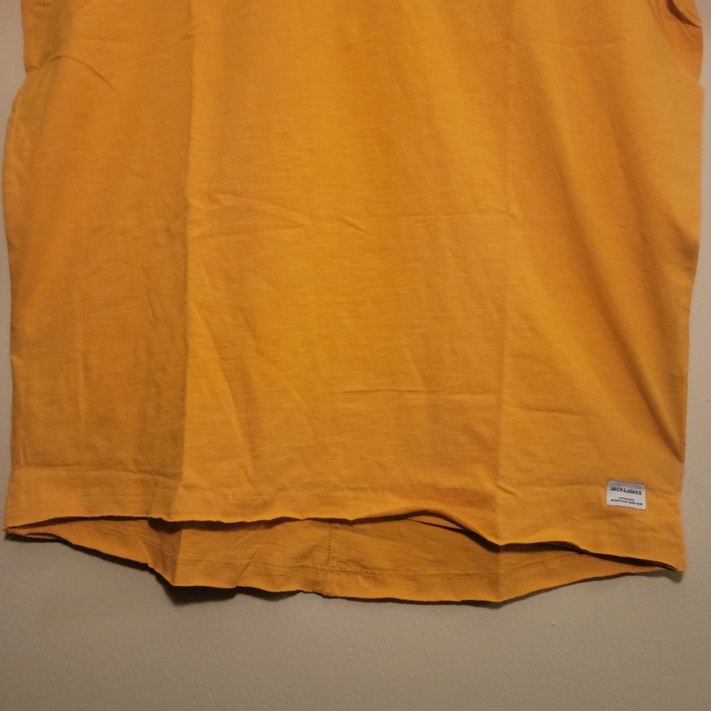 NEW Jack & Jones Men's Pocket T-Shirt Mustard Yellow Size (XLarge) - Picture 3 of 3